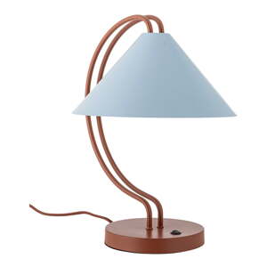 Modrá/terakotová stolová lampa s kovovým tienidlom (výška  35 cm) Janya – Bloomingville