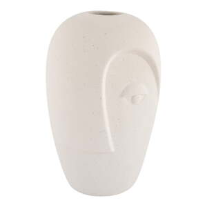 Krémovobiela keramická váza (výška  19,5 cm) Face – House Nordic