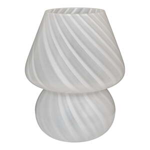 Biela LED stolová lampa so skleneným tienidlom (výška  19,5 cm) Alton – House Nordic