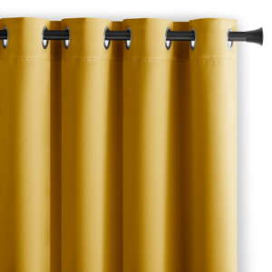 Žltý zatemňovací záves 140x175 cm Eyelets – Restilo