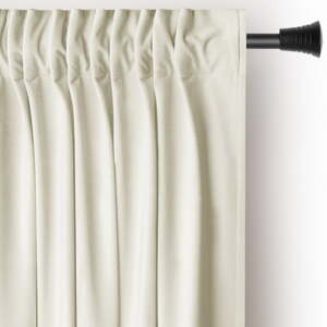 Krémovobiely zamatový dimout záves 140x270 cm Pleat – Restilo