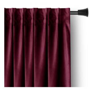 Vínovočervený zamatový dimout záves 140x270 cm Pleat – Restilo