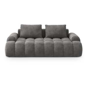 Sivá zamatová pohovka 200 cm Linz – Cosmopolitan Design