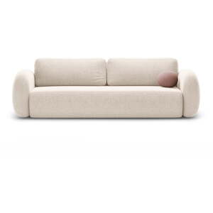 Krémovobiela ženilková rozkladacia/s úložným priestorom pohovka 262 cm Tonale – Cosmopolitan Design