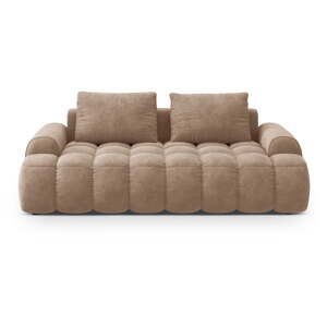 Svetlohnedá zamatová pohovka 200 cm Linz – Cosmopolitan Design