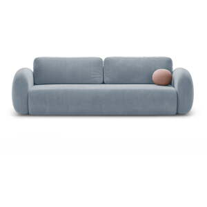 Sivomodrá zamatová rozkladacia/s úložným priestorom pohovka 262 cm Tonale – Cosmopolitan Design
