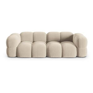 Béžová zamatová pohovka 250 cm Loretto – Cosmopolitan Design
