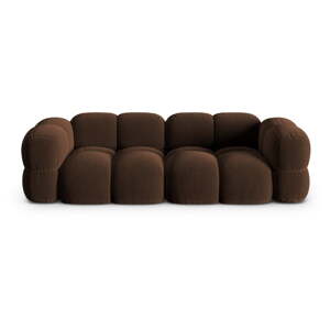 Tmavohnedá zamatová pohovka 250 cm Loretto – Cosmopolitan Design