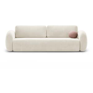 Krémovobiela zamatová rozkladacia/s úložným priestorom pohovka 262 cm Tonale – Cosmopolitan Design
