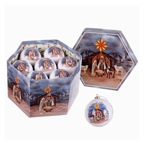 Papierové vianočné gule v súprave 14 ks ø 7,5 cm Nativity Memory – Casa Selección