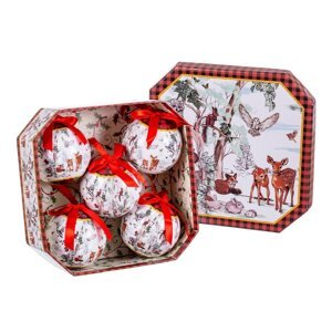 Papierové vianočné gule v súprave 5 ks ø 7,5 cm Animals Memory – Casa Selección