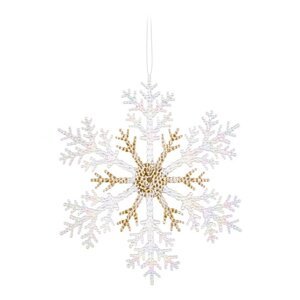 Plastová závesná vianočná dekorácia 25 cm Snowflake – Casa Selección