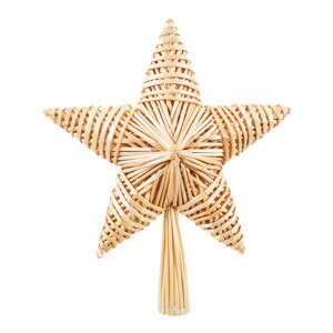 Slamená špička na stromček 30 cm Star – Casa Selección