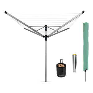 Vonkajší sušiak na bielizeň v striebornej farbe 50 m Lift-o-Matic Advance – Brabantia