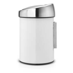 Biely dotykový oceľový odpadkový kôš 3 l Touch Bin – Brabantia