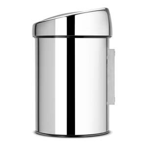 Dotykový oceľový odpadkový kôš v lesklej striebornej farbe 3 l Touch Bin – Brabantia